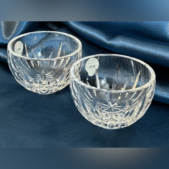 Set of 2 Waterford Crystal Condiment Set - Two Bowls 3 in Diameter NEW in Box - Picture 8 of 16